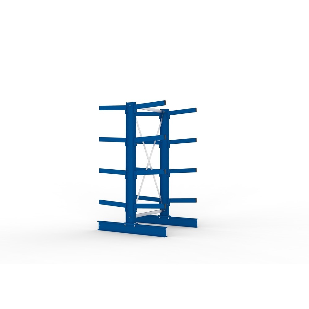 N° de l'image du produit 4 : Module de base de rayonnage cantilever META, double accès, capacité de charge par bras 430 kg, H x l x P 2 000 x 1 103 x 1 240 mm