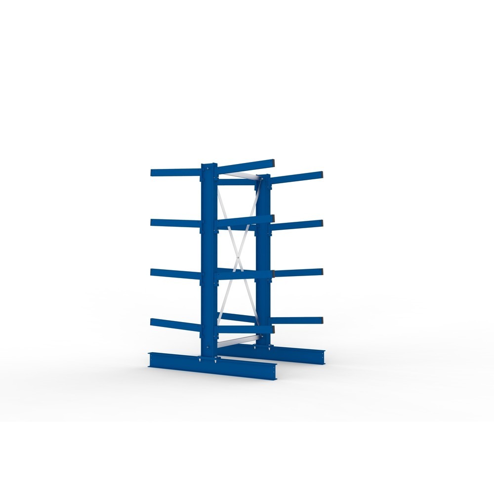 N° de l'image du produit 4 : Module de base de rayonnage cantilever META, double accès, capacité de charge par bras 355 kg, H x l x P 2 000 x 1 103 x 1 440 mm