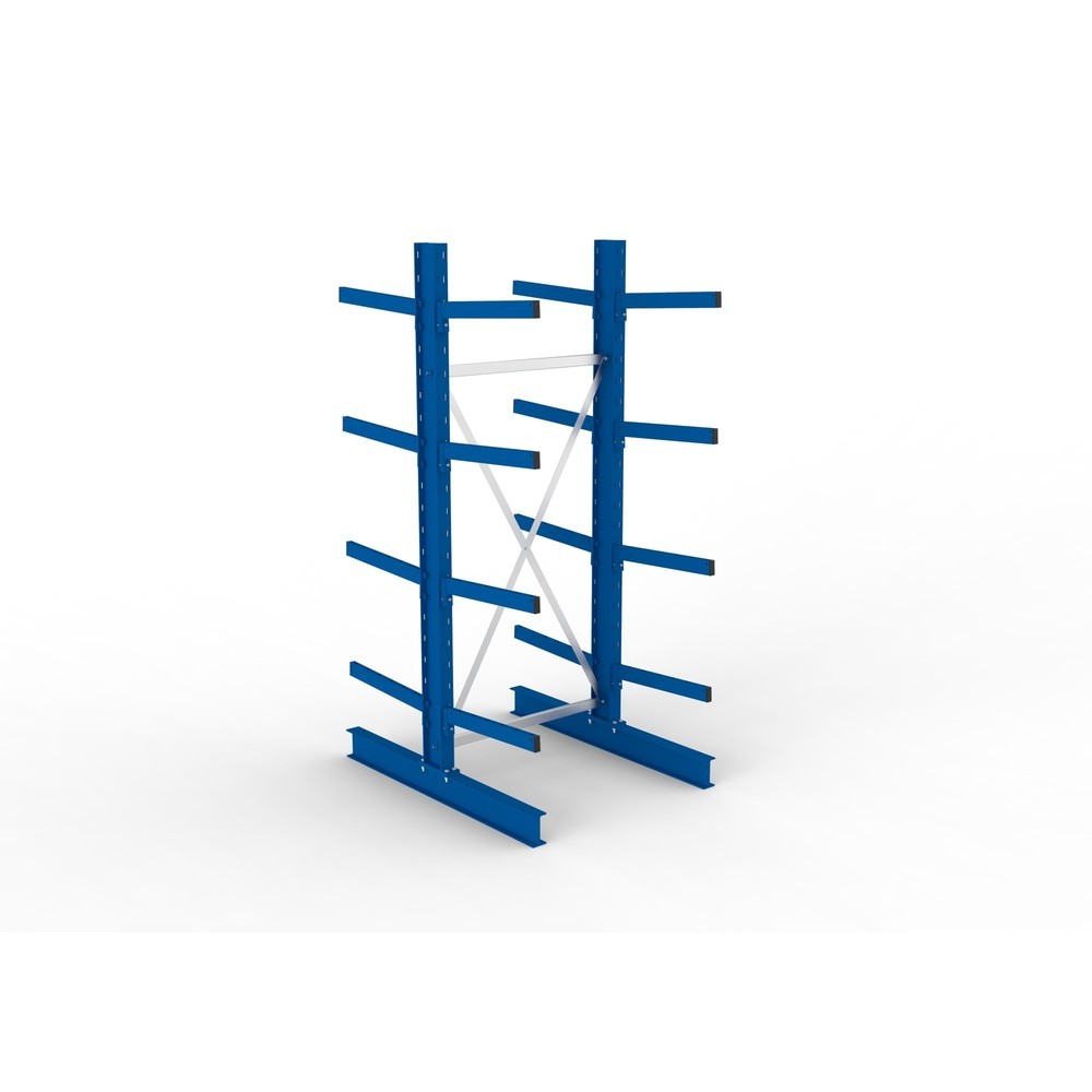 N° de l'image du produit 2 : Module de base de rayonnage cantilever META, double accès, capacité de charge par bras 355 kg, H x l x P 2 500 x 1 103 x 1 440 mm