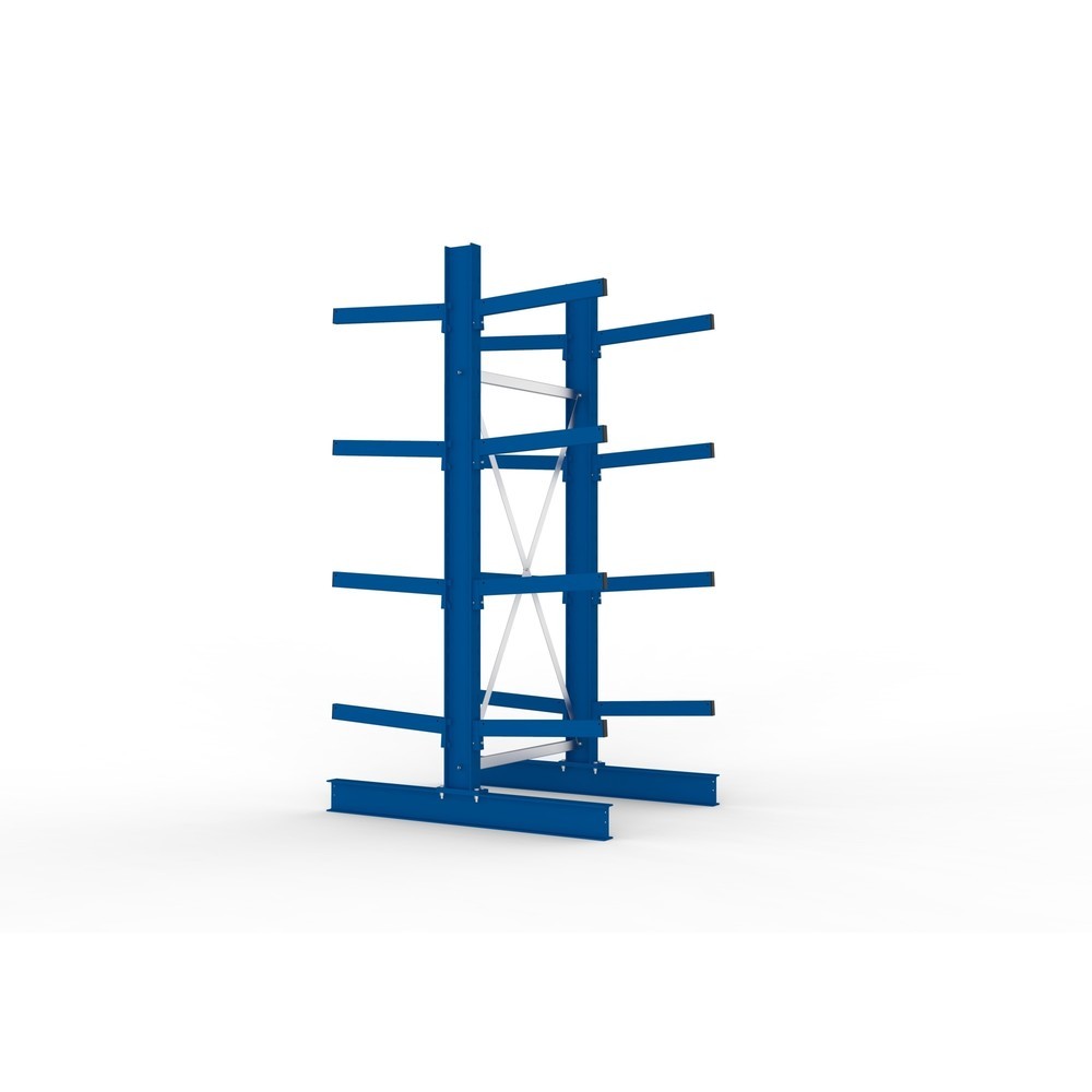 N° de l'image du produit 4 : Module de base de rayonnage cantilever META, double accès, capacité de charge par bras 355 kg, H x l x P 2 500 x 1 103 x 1 440 mm