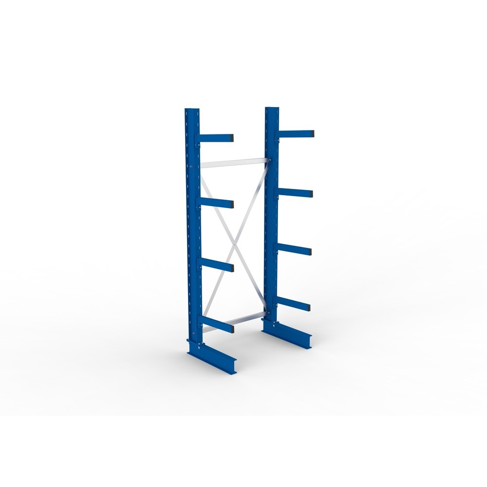 N° de l'image du produit 2 : Rayonnage cantilever META, module de base, unilatéral, capacité de charge par bras 430 kg, H x l x P 2 500 x 1 103 x 730 mm