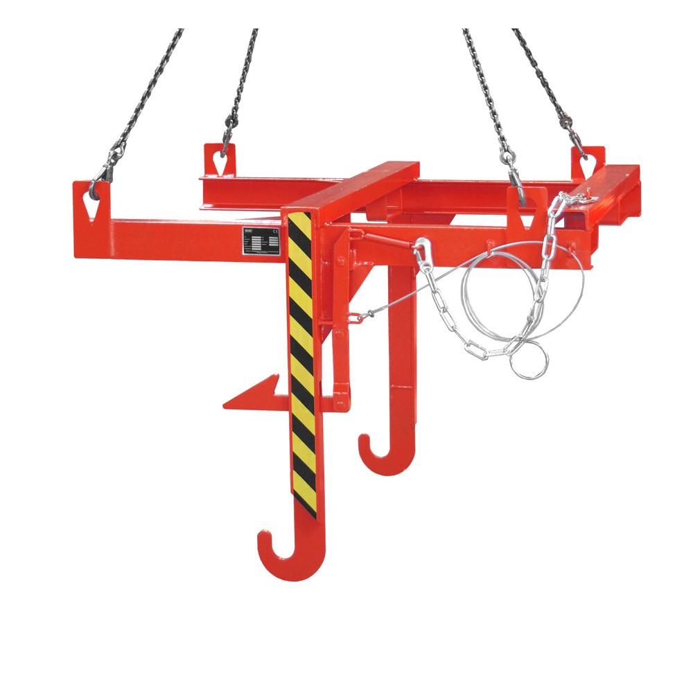 Illustration du produit: Traverse de basculement pour bac pour matériaux de construction Bauer® BBT, peint, rouge feu