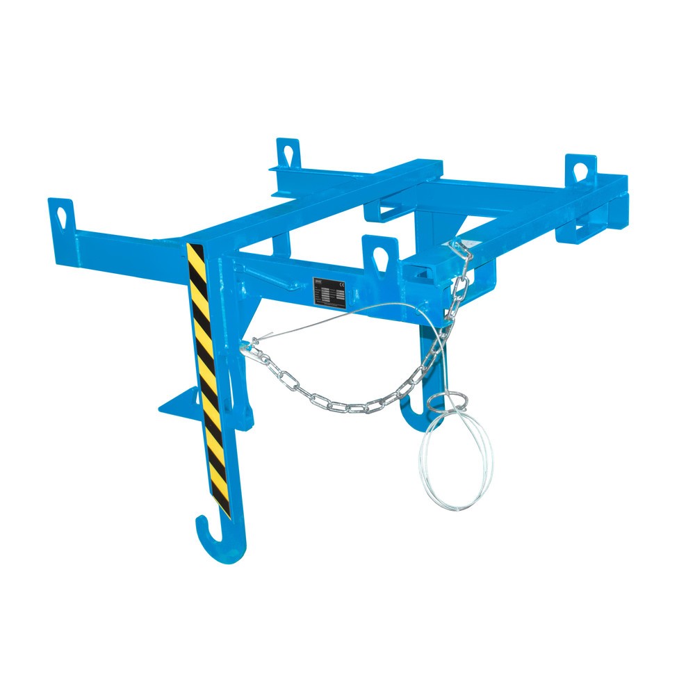 Illustration du produit: Traverse type BKT pour benne basculante empilables Bauer®, TK 2 000 kg, volumes 0,9 m³, bleu clair RAL 5012