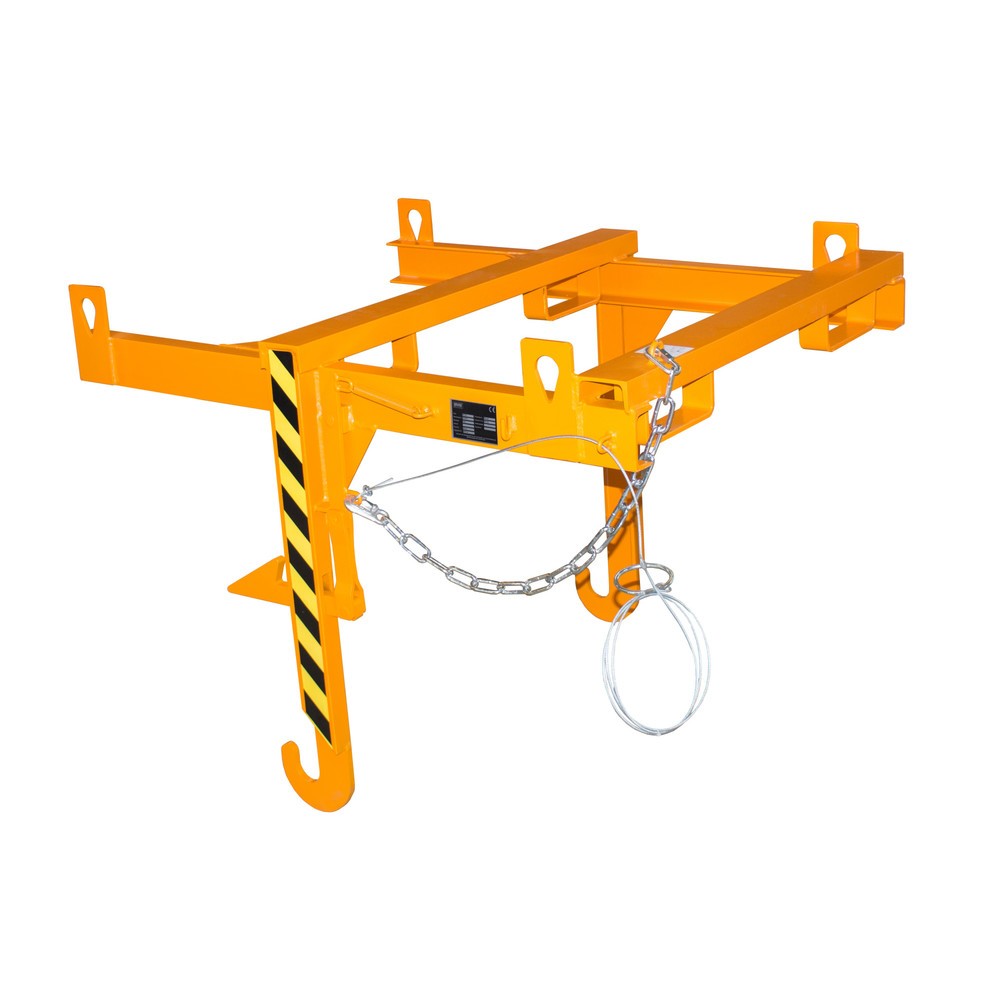 Illustration du produit: Traverse type BKT pour benne basculante empilables Bauer®, TK 2 000 kg, volumes 0,9 m³, RAL 2000 jaune-orange