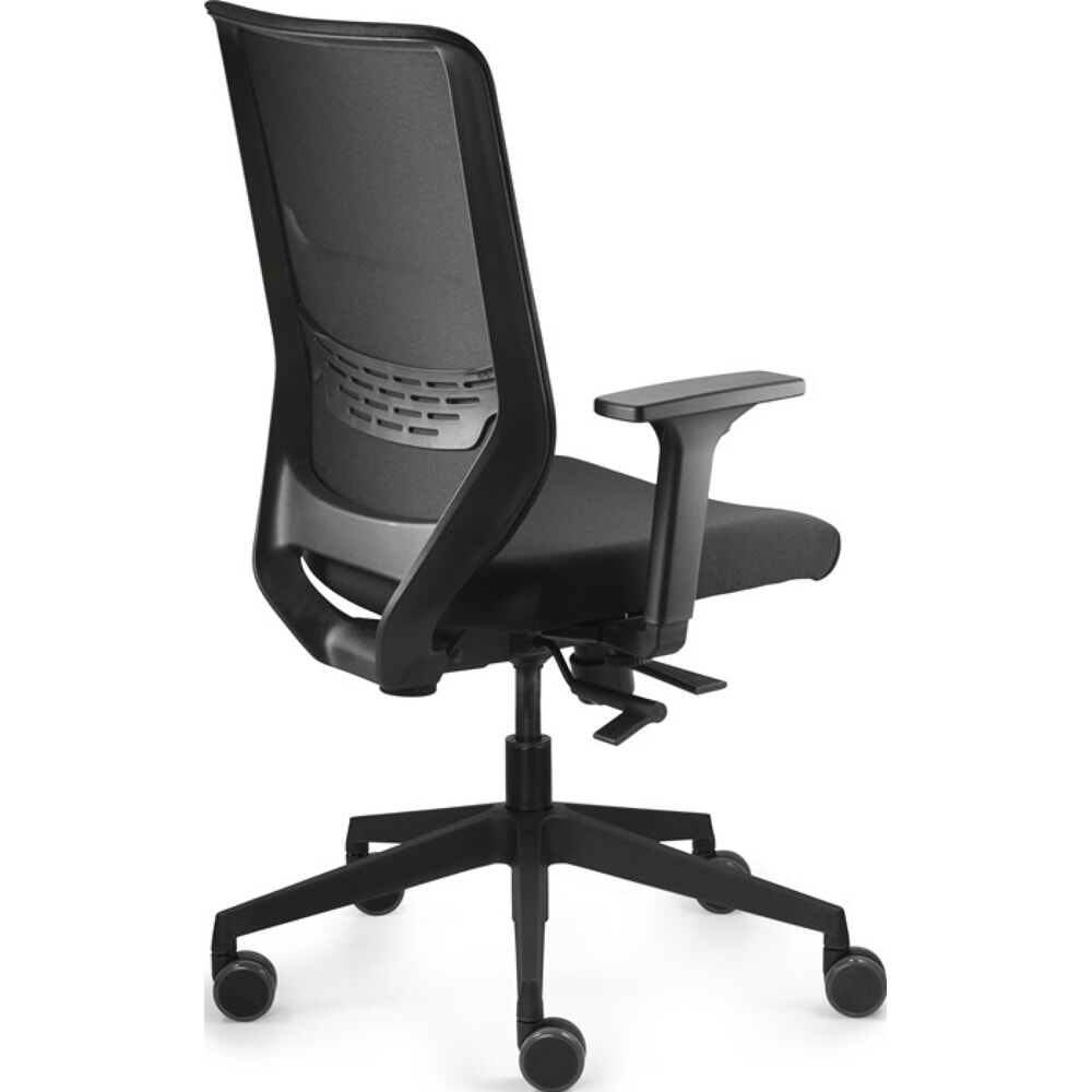 N° de l'image du produit 4 : Siège de bureau pivotant TREND OFFICE Mesh, noir 410-520 mm, accoudoirs, réglable en largeur et en hauteur, avec système synchrone
