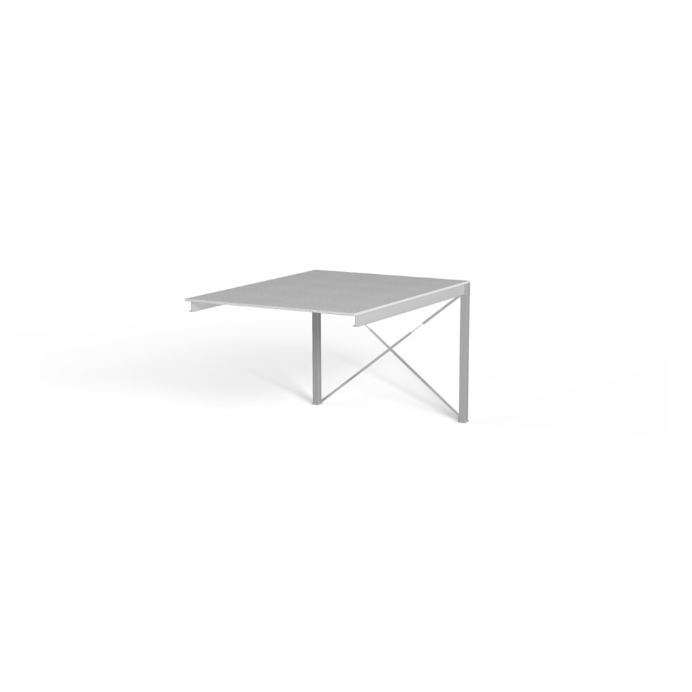 Produktabbildung Nr. 7: Treppenpodest für Lagerbühnen-Modulsystem, Austritt links, lichtgrau