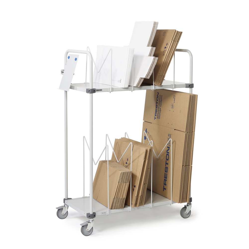 Productafbeelding nr. 6: TRESTON wagen voor kartonnen verpakkingen met zwenkwielen, 2 niveaus, hxbxd 1.515 x 1.090 x 530 mm