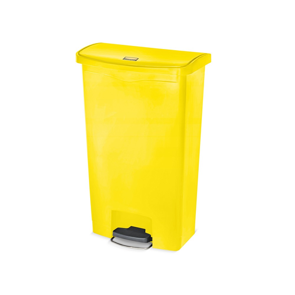 Produktabbildung Nr. 1: Tret-Abfallbehälter Rubbermaid Slim Jim® mit Pedal an der Breitseite, Kunststoff, 30 l, gelb