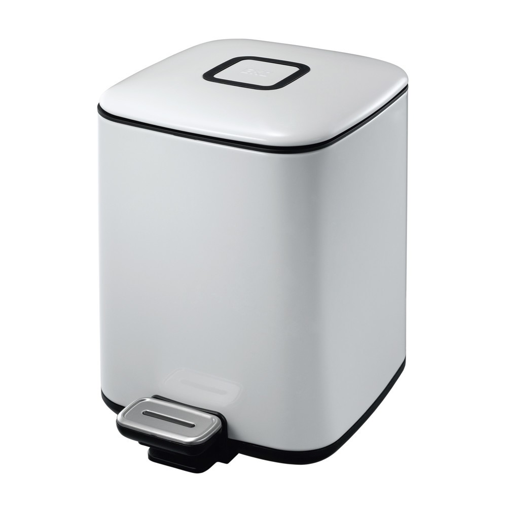 Produktabbildung: Tret-Abfalleimer Regent, 6 l, weiß