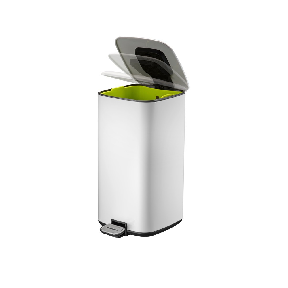 Produktabbildung Nr. 3: Tret-Abfalleimer Regent, 20 l, weiß