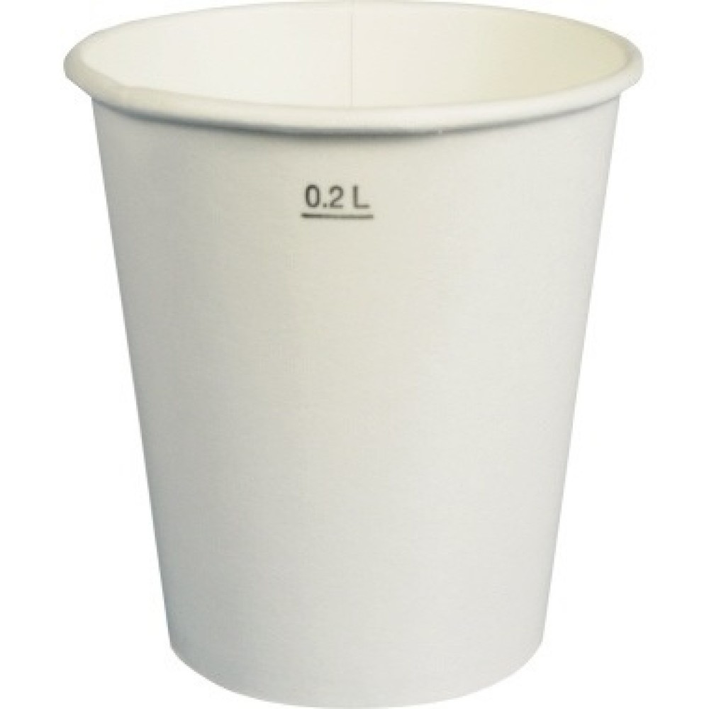 Produktabbildung: PAPSTAR Trinkbecher 14770 0,2l Pappe weiß 100 St./Pack.