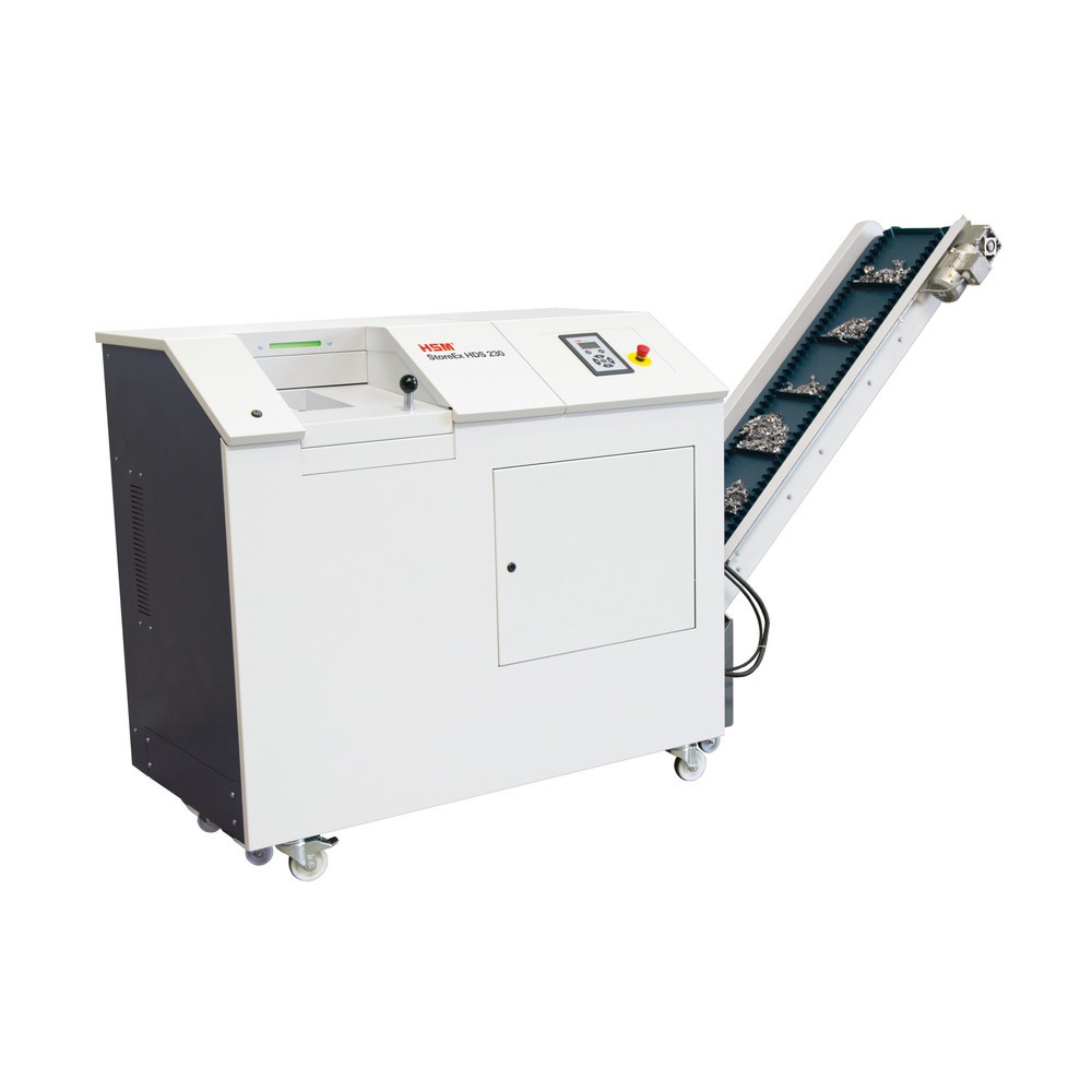 Número de imagen del producto 7: Trituradora HSM StoreEx HDS 230, con cinta transportadora, de una etapa, dimensión de partículas 20 x 40-50 mm