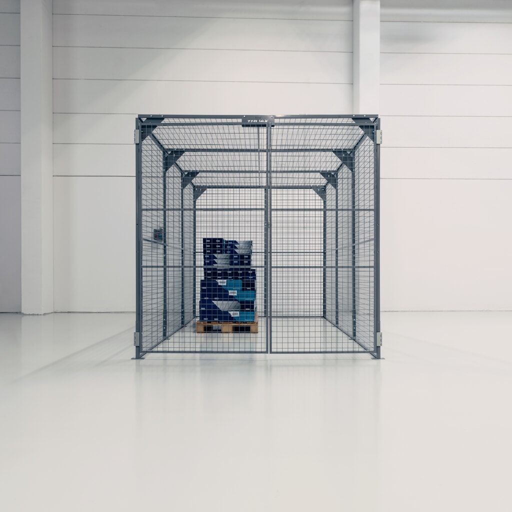 TROAX® Lagerbox , lackiert, HxBxL 2.200 x 2.200 x 1.200 mm Produktabbildung Nr. 3: TROAX® Lagerbox , lackiert, HxBxL 2.200 x 2.200 x 1.200 mm