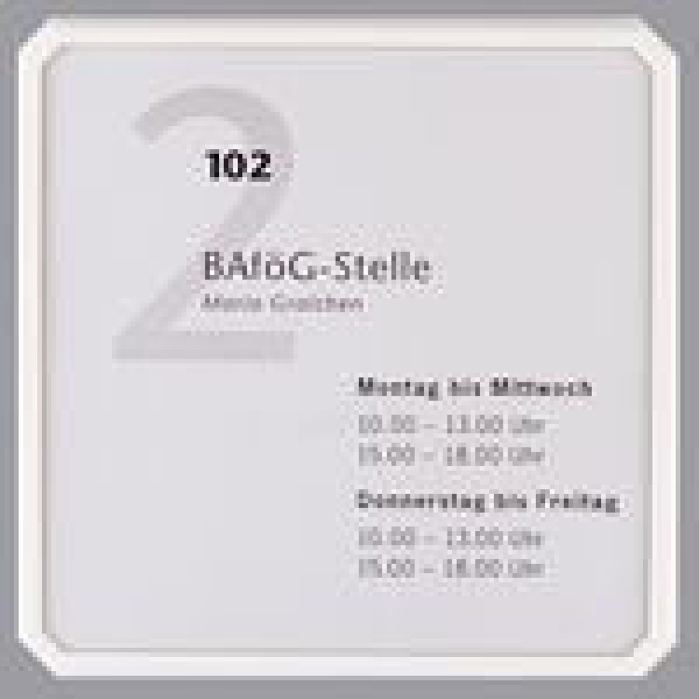 Produktabbildung: Türschild Futur, HxBxT 155 x 155 x 12 mm, reinweiß