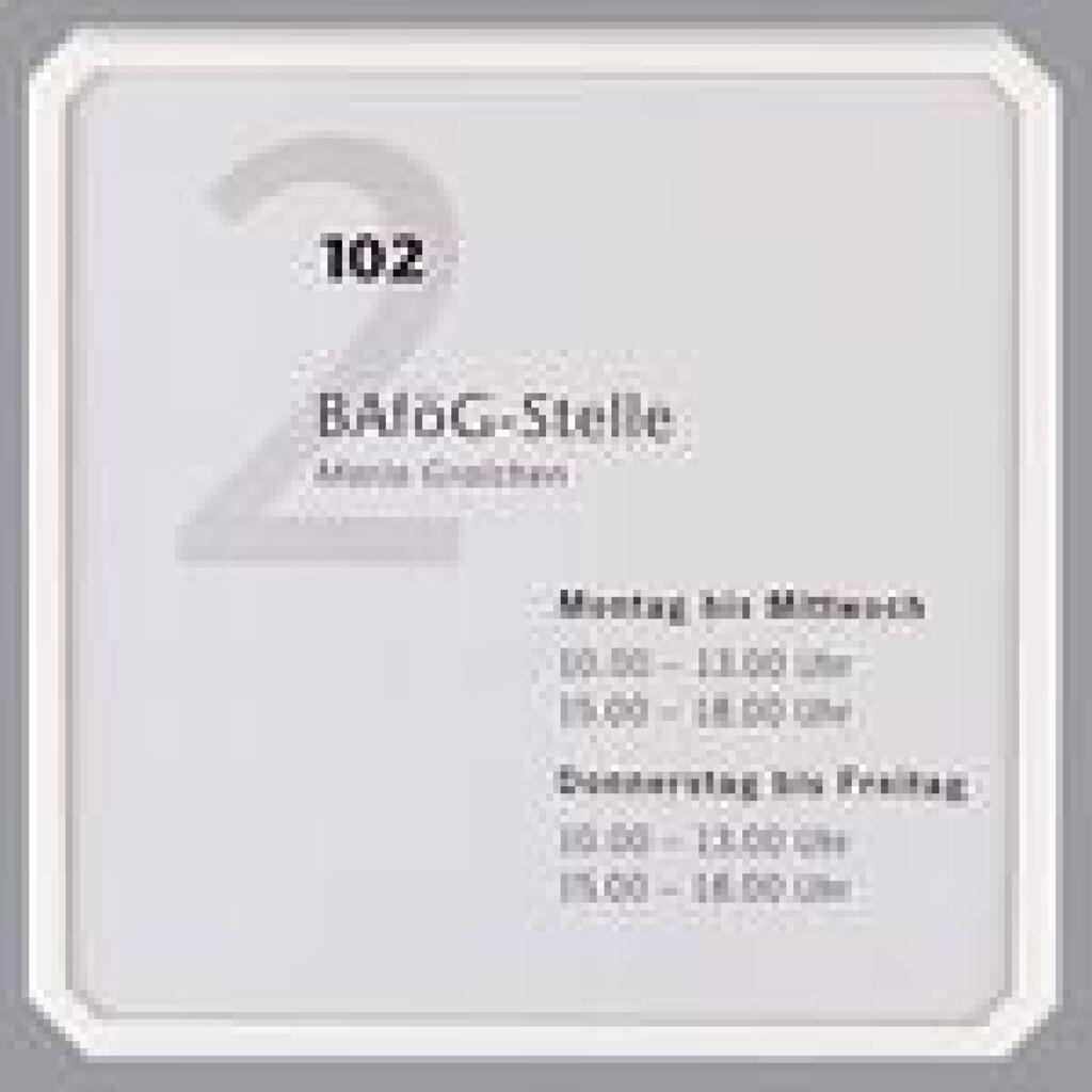 Produktabbildung: Türschild Futur, HxBxT 155 x 155 x 12 mm, reinweiß