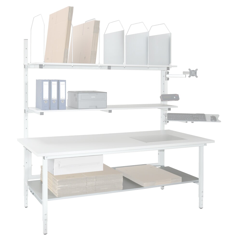 Productafbeelding nr. 2: Tussenlegbord voor paktafel, breedte 1.600 mm, lichtgrijs