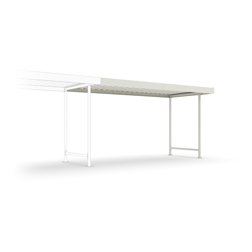 Überdachung VARIO, 1-seitig, AF, HxBxT 2.350 x 4.300 x 2.200 mm Produktabbildung: Überdachung VARIO, 1-seitig, AF, HxBxT 2.350 x 4.300 x 2.200 mm