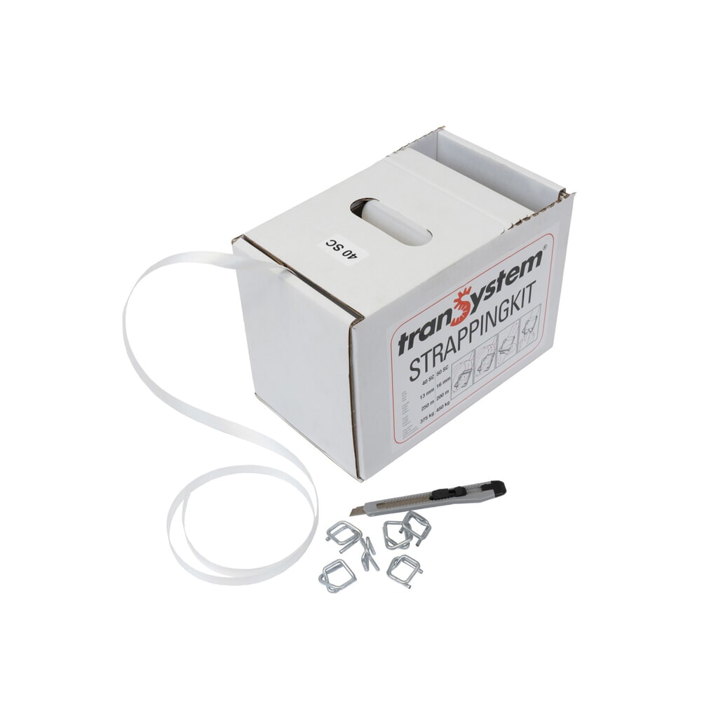 Produktabbildung: Umreifungsband aus Polyester "Dispenser Box", 13 mm x 250 lfm., Stärke 0,50 mm, weiß