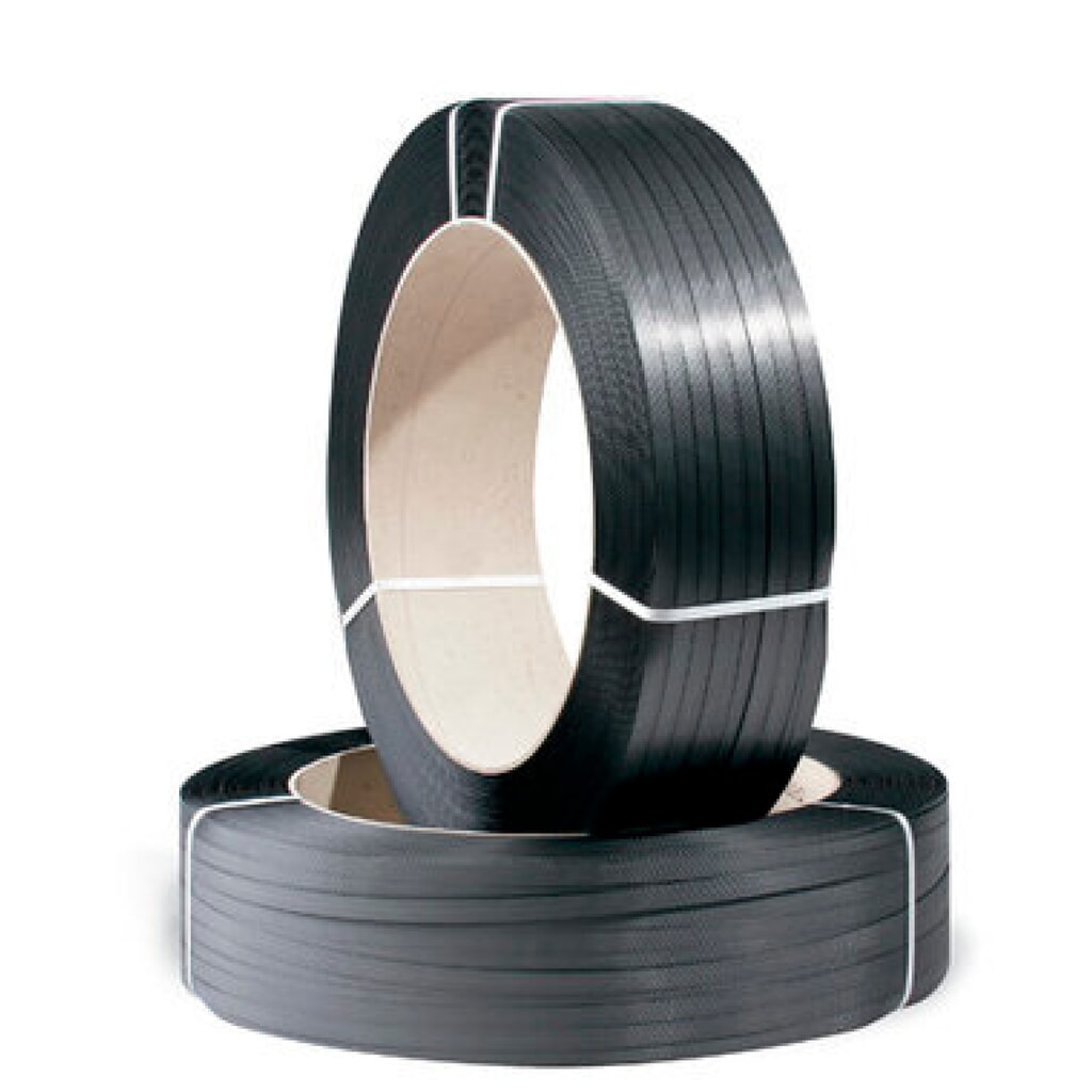Produktabbildung: Umreifungsband aus PP, Großrolle, 12,7 mm x 2.500 lfm., Kern-Ø 406 mm, Stärke 0,50 mm, schwarz