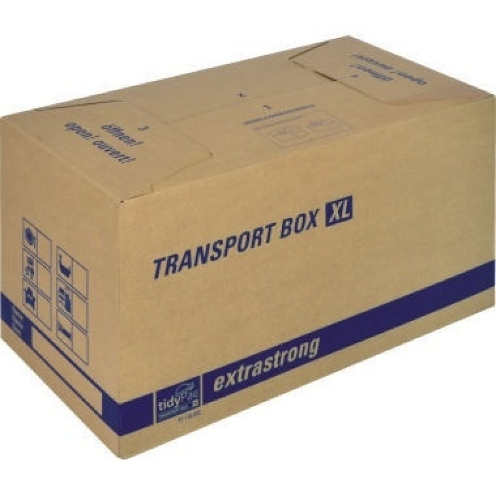 Produktabbildung: tidyPac Umzugskarton Transportbox XL TP110.002 68x35,5x35cm braun