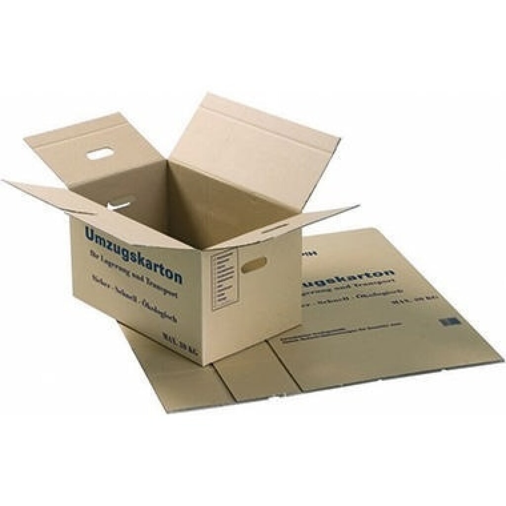 Umzugskarton UZK 4 650x350x370mm braun Produktabbildung: Umzugskarton UZK 4 650x350x370mm braun