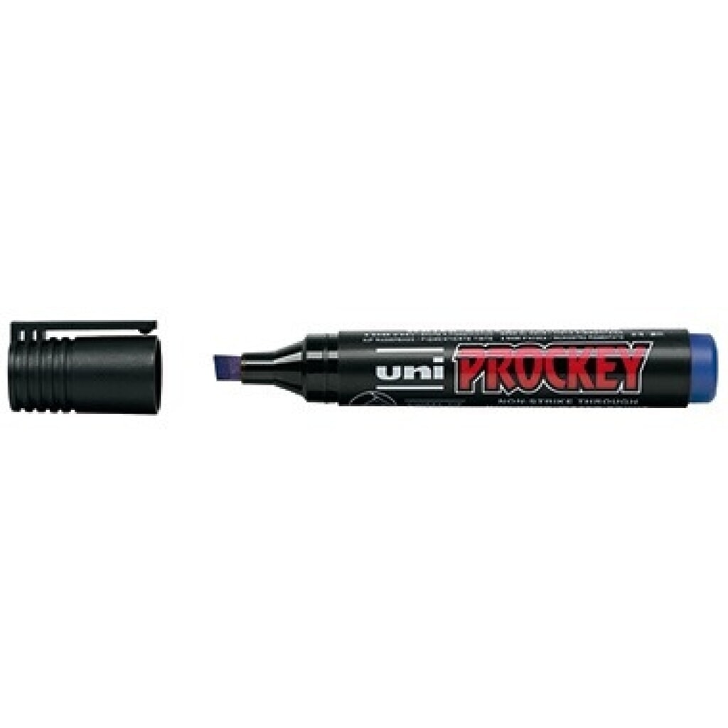 Produktabbildung: uni-ball Marker uniPROCKEY 159051 Keilspitze blau