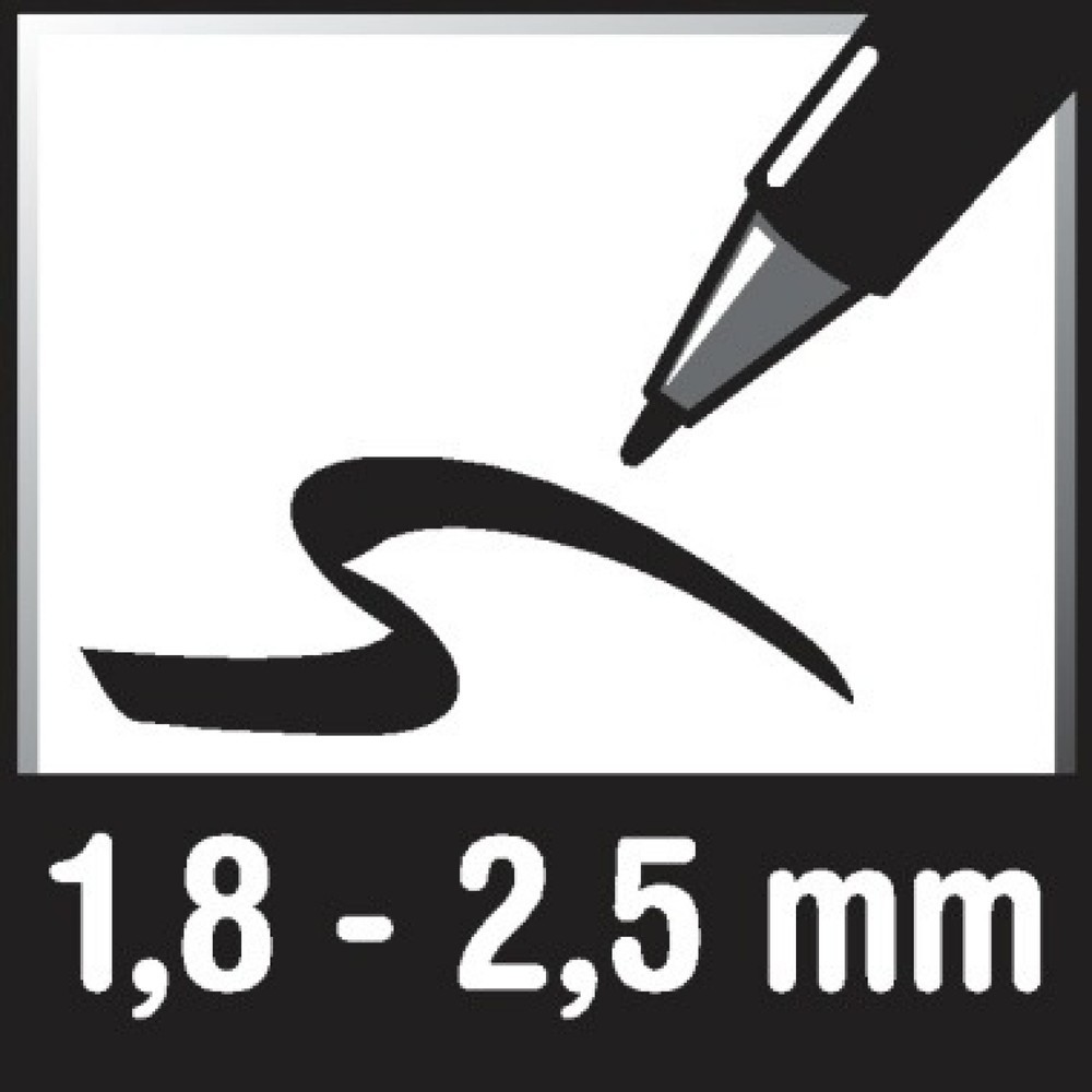 Produktabbildung Nr. 2: uni-ball Pigmentmarker uniPOSCA PC-5M 182501 1,8-2,5mm weiß