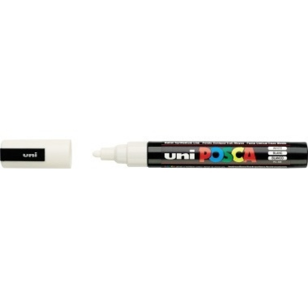 Produktabbildung: uni-ball Pigmentmarker uniPOSCA PC-5M 182501 1,8-2,5mm weiß