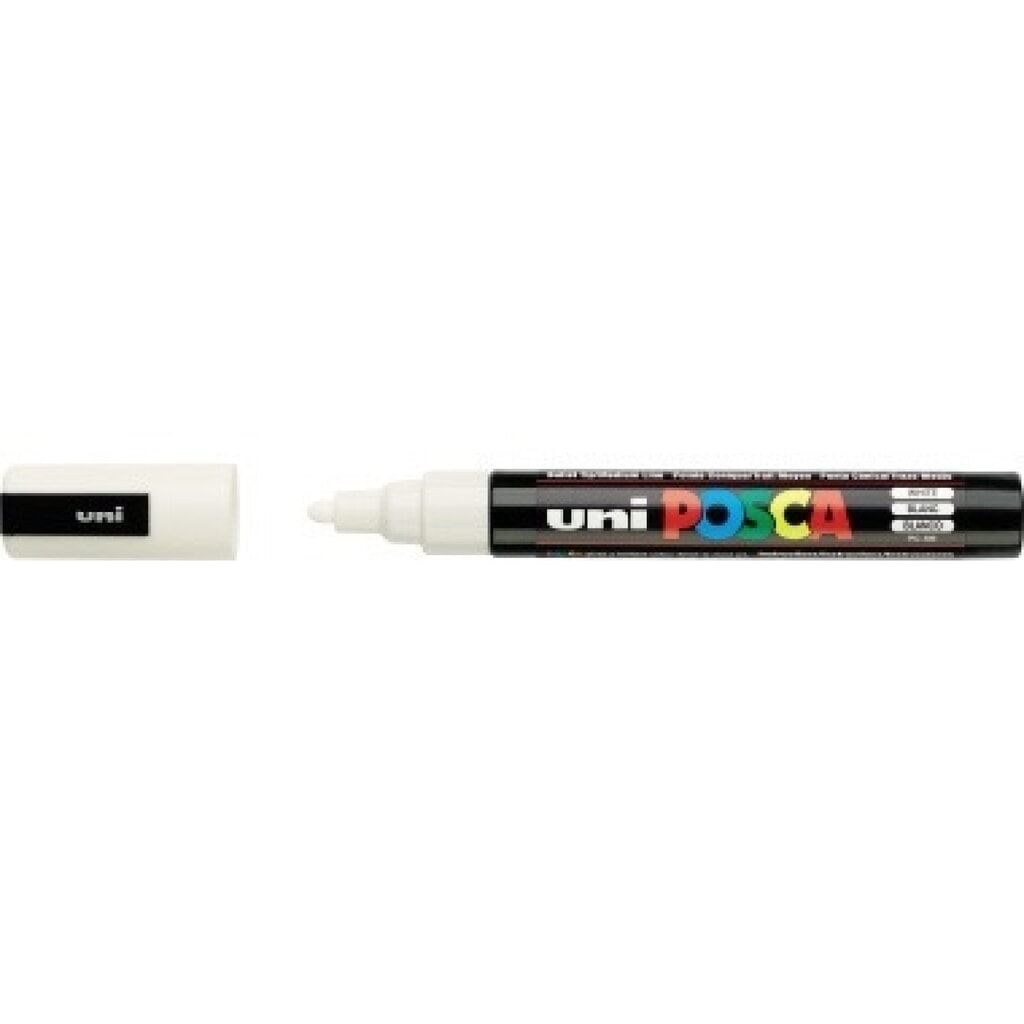 uni-ball Pigmentmarker uniPOSCA PC-5M 182501 1,8-2,5mm weiß Produktabbildung Nr. 1: uni-ball Pigmentmarker uniPOSCA PC-5M 182501 1,8-2,5mm weiß