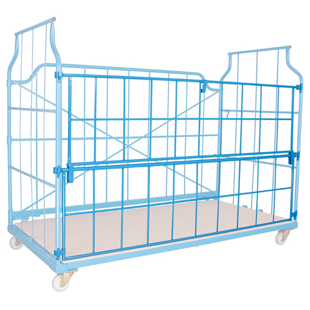 Produktabbildung: Universal-Corlette® mit geteilter Vorderwand, HxBxT 1.850 x 1.200 x 1.150 mm