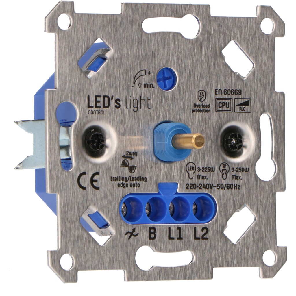 Produktabbildung: Universal-Dimmer - 250W - Auto-Phasenanschnitt-/Phasenabschnittsteuerung - 2-Draht-Systeme