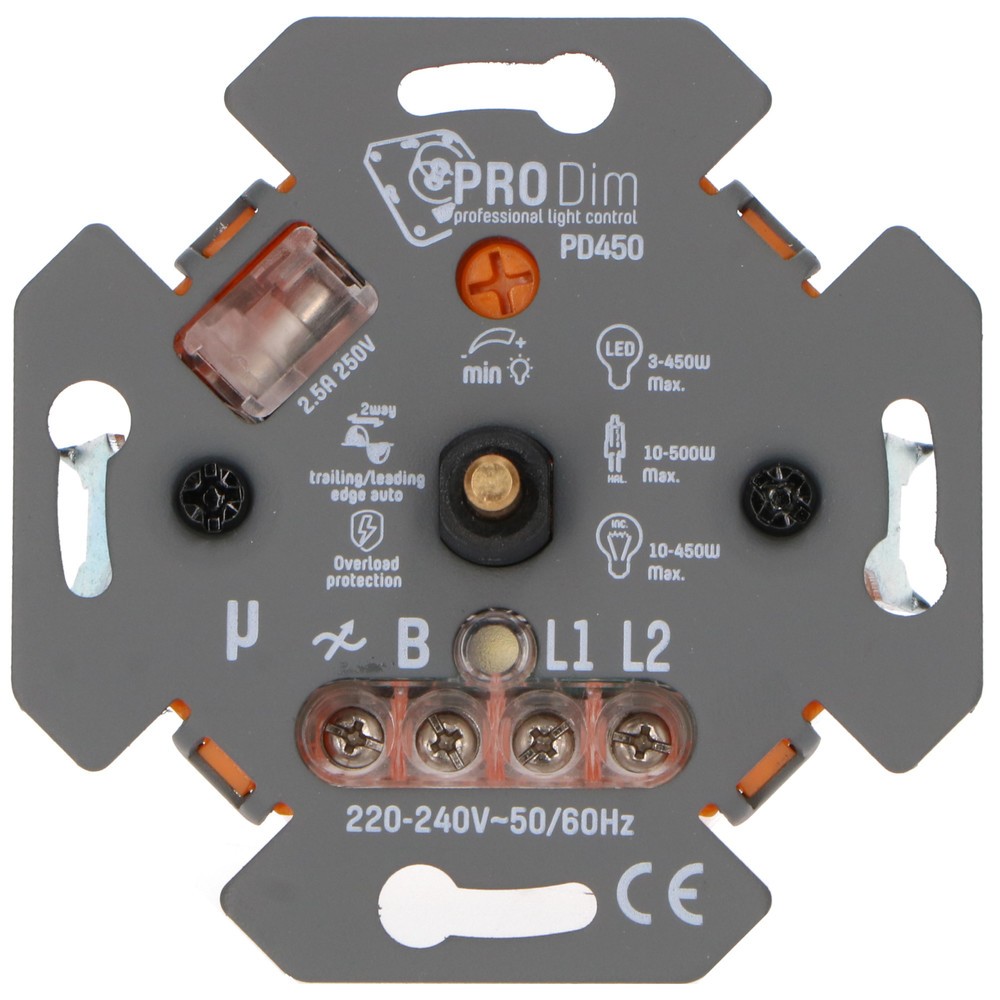 Produktabbildung Nr. 2: Universal-Dimmer - 500W - Auto-Phasenanschnitt-/Phasenabschnittsteuerung - 2-Draht-Systeme