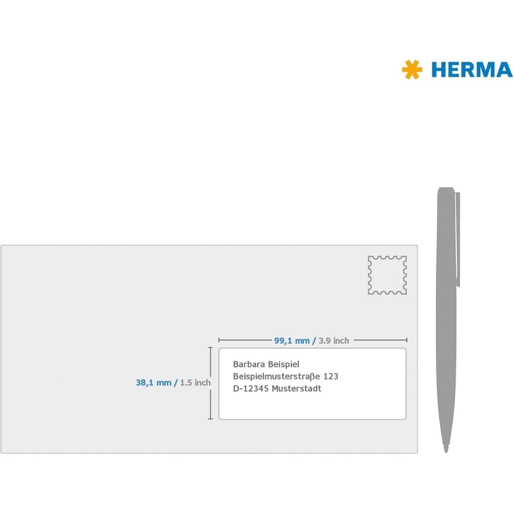 HERMA Superprint-Etiketten 4678 99,1x38,1mm weiß 1.400 St./Pack Produktabbildung Nr. 2: HERMA Superprint-Etiketten 4678 99,1x38,1mm weiß 1.400 St./Pack