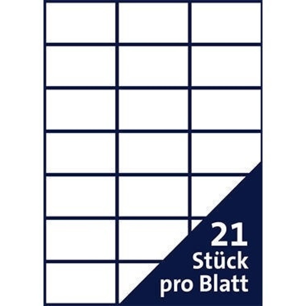 Produktabbildung Nr. 3: Soennecken Etikett 5762 70x42,3mm weiß 2.100 St./Pack.