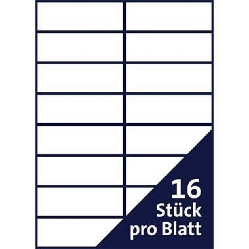 Produktabbildung Nr. 3: Soennecken Etikett 5764 105x37mm weiß 1.600 St./Pack.