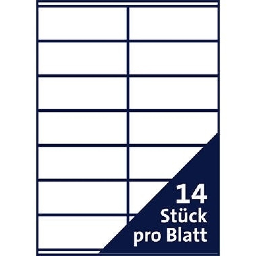 Produktabbildung Nr. 3: Soennecken Etikett 5766 105x42,3mm weiß 1.400 St./Pack.