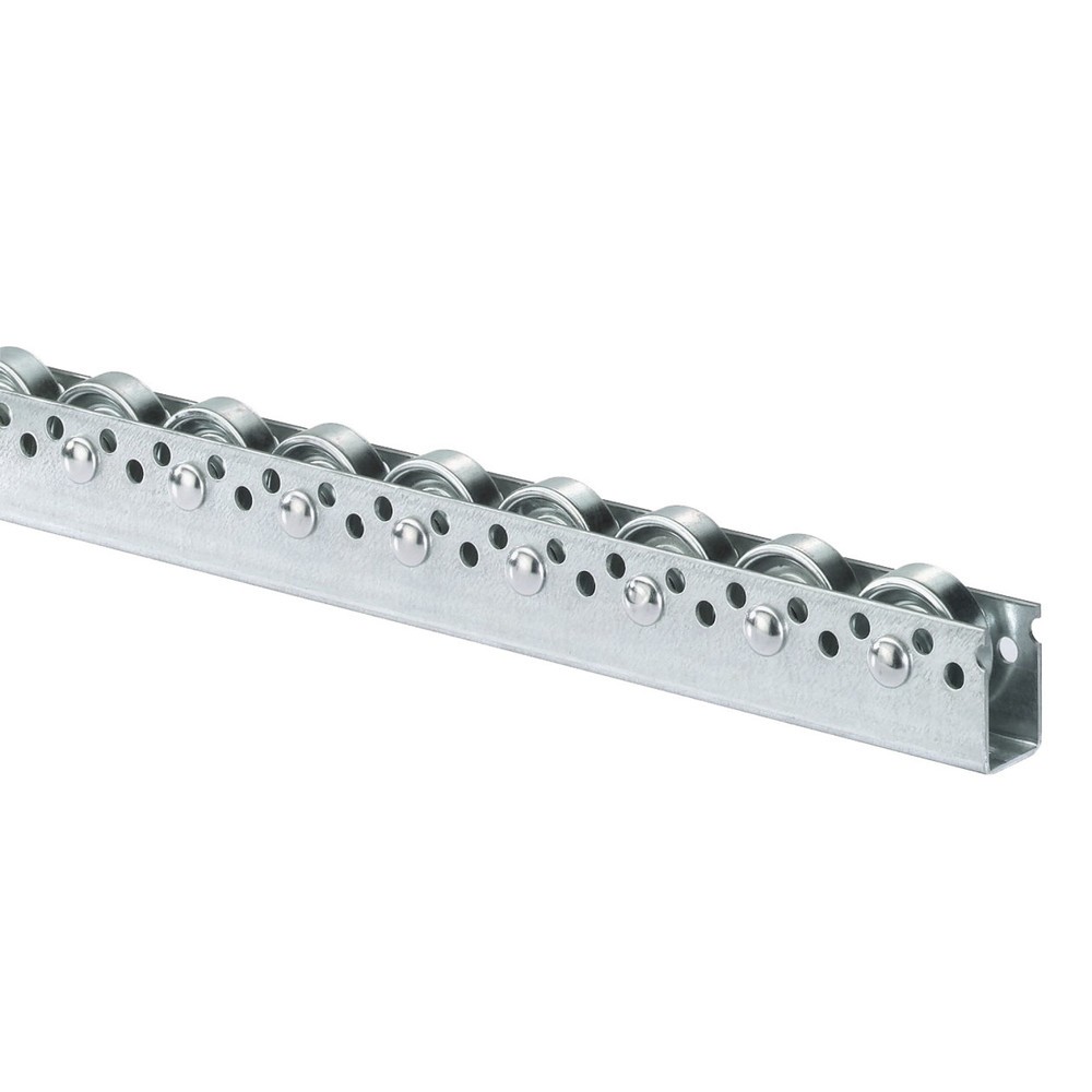 Product afbeelding: Universele rollenrail, stalen rollen, verdeling 100 mm, cap. per rol 20 kg