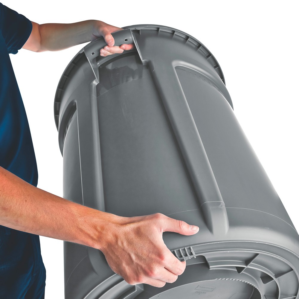 Zdjęcie produktu nr 3: Pojemnik uniwersalny Rubbermaid®, tworzywo sztuczne, okrągły, 121 l, szary