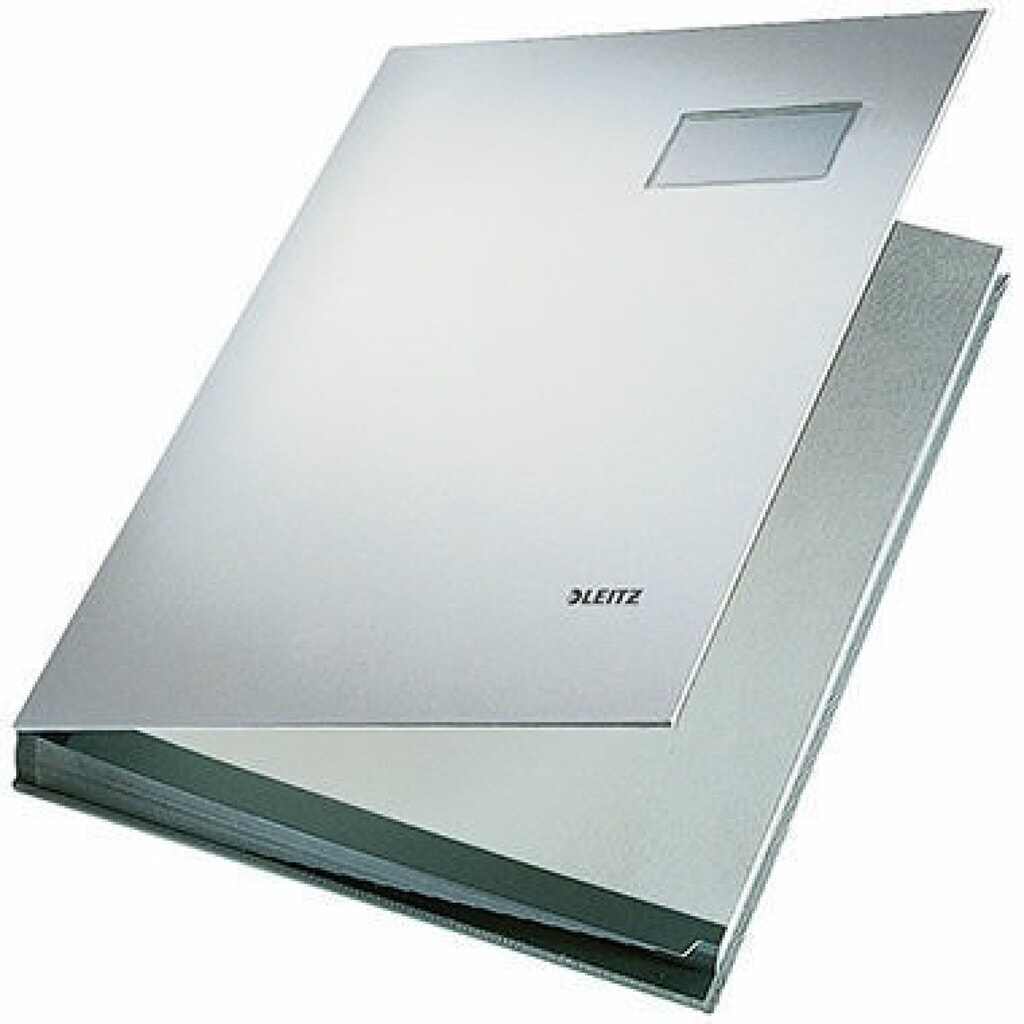 Leitz Unterschriftsmappe 57000085 DIN A4 20Fächer Graupappe grau Produktabbildung: Leitz Unterschriftsmappe 57000085 DIN A4 20Fächer Graupappe grau