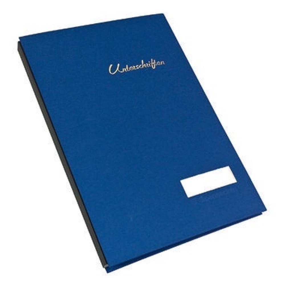 Produktabbildung Nr. 1: Soennecken Unterschriftsmappe 1491 DIN A4 20Fächer Leinen blau