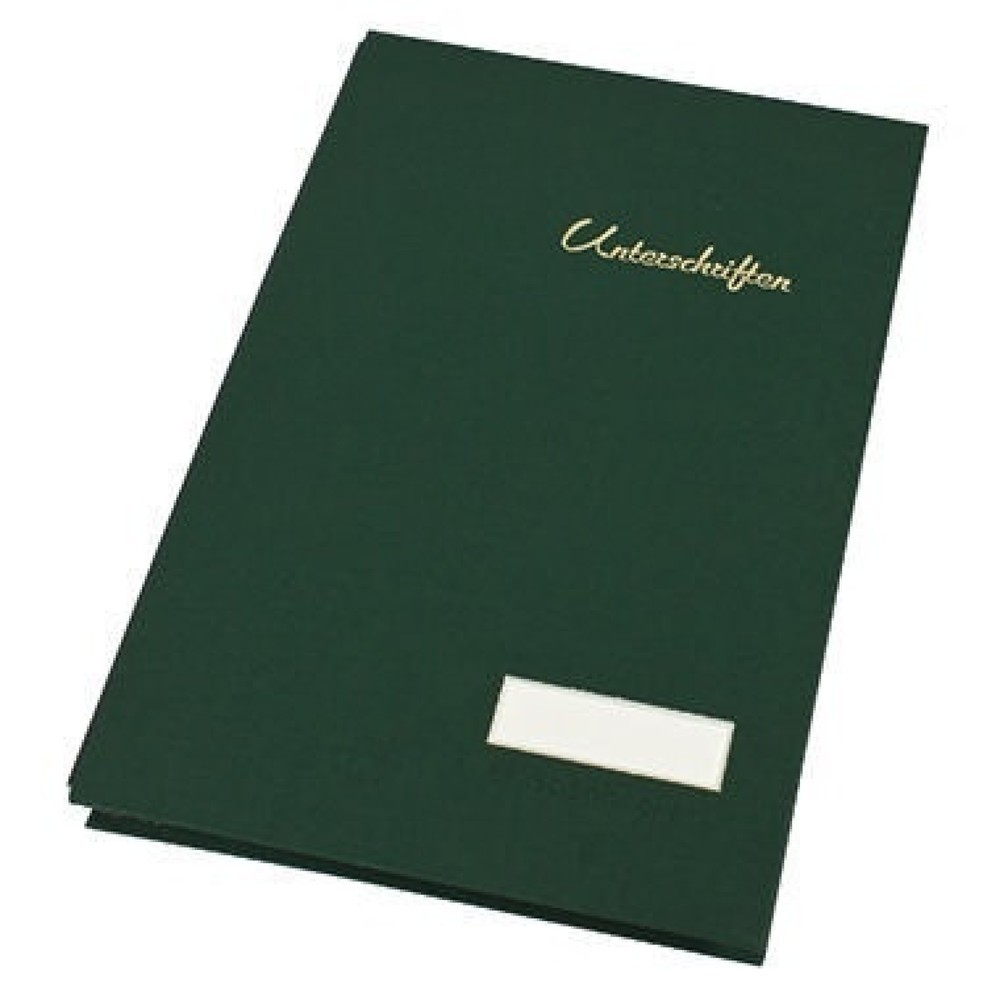 Produktabbildung: Soennecken Unterschriftsmappe 1490 DIN A4 20Fächer Leinen grün