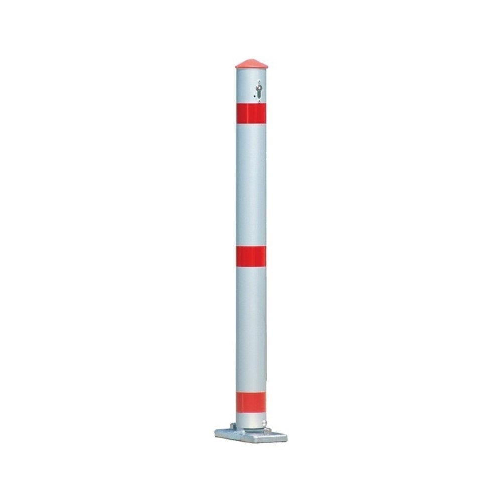 Produktabbildung Nr. 1: URBANUS Sperrpfosten, kippbar, zum Aufdübeln, Aluminium natur Ø 75 mm