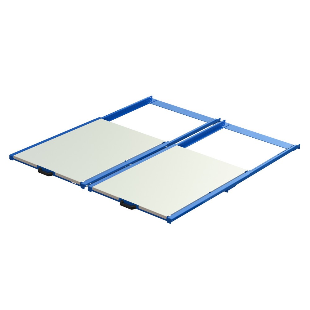 Zdjęcie produktu nr 2: Urządzenie do wysuwania palet XL, udźwig 400 kg, głębokość wysuwu 70%, szer. x gł. 1700 x 1200 mm, ze stalową podłogą