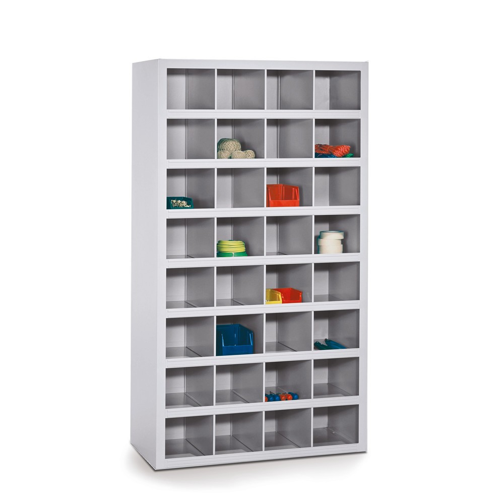 Productafbeelding nr. 1: Vakkenkast PAVOY, 32 vakken van 180 x 220 x 220 mm, lichtgrijs