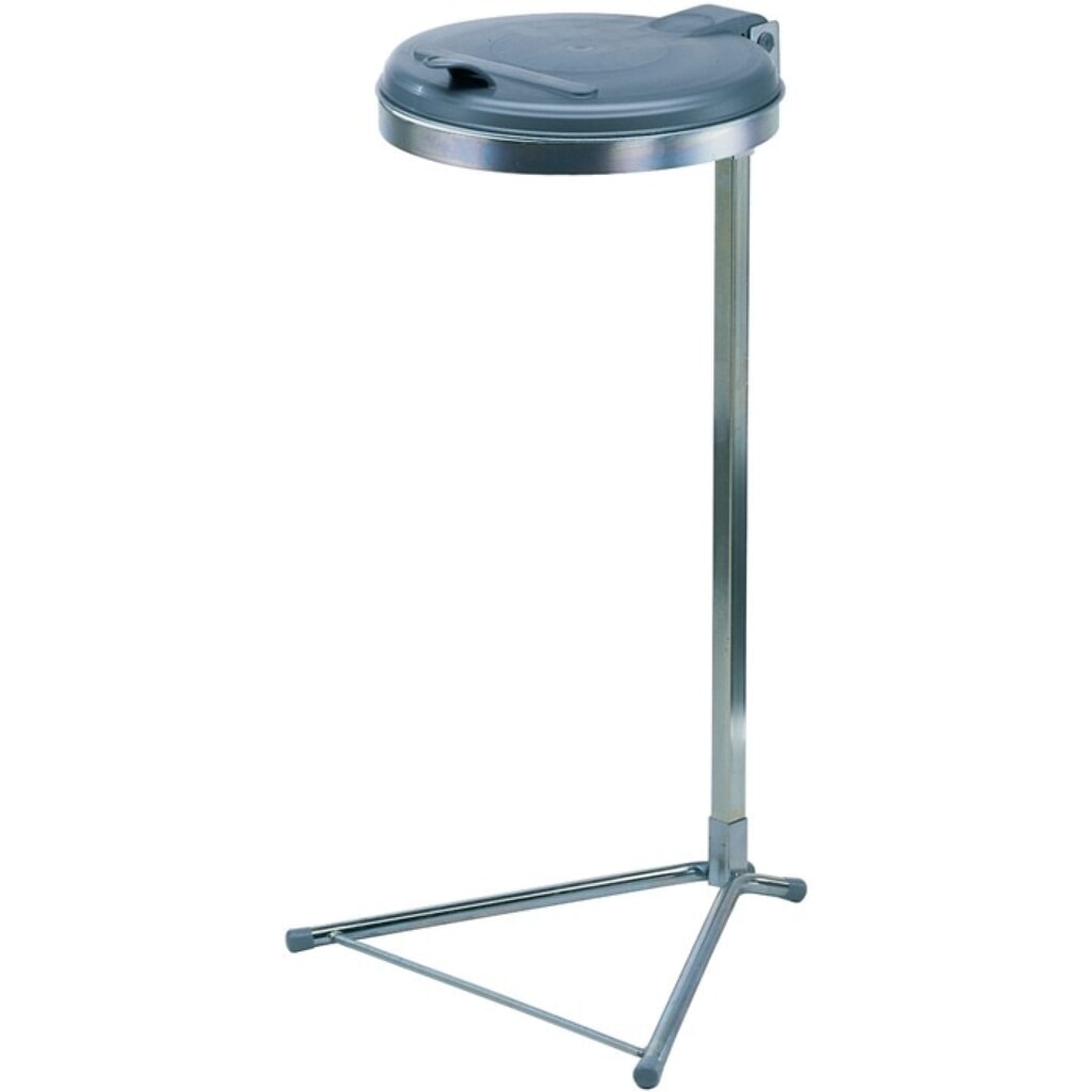 VAR® Abfallsammler, 120 l Deckel silber (KS), H980xB500xT530mm, mit Standfuß Produktabbildung: VAR® Abfallsammler, 120 l Deckel silber (KS), H980xB500xT530mm, mit Standfuß
