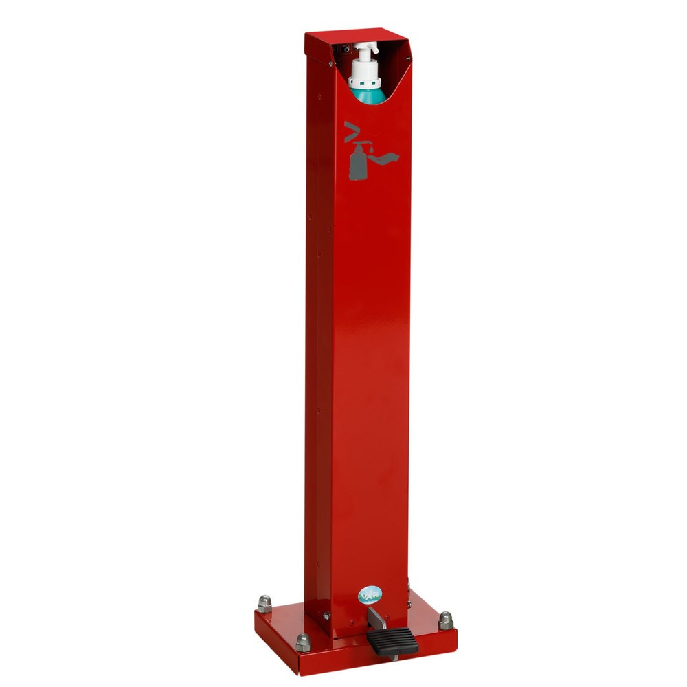 Produktabbildung Nr. 1: VAR ® Handdesinfektionsspender HDS 85, Bodenmontage, mit Spender u. Fußpedal, rot