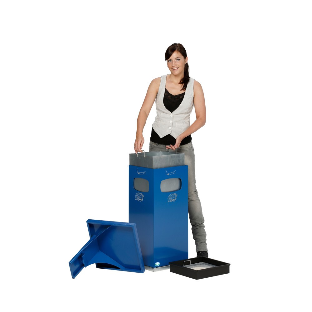 Produktabbildung Nr. 3: VAR® Kombiascher zur Bodenmontage, 72 Liter, purpurrot