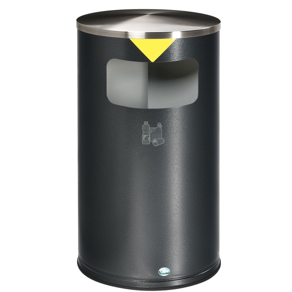 Produktabbildung: VAR ® Wertstoffsammelstation WSS 60, 3 Behälter à 20 Liter, Stahlblech