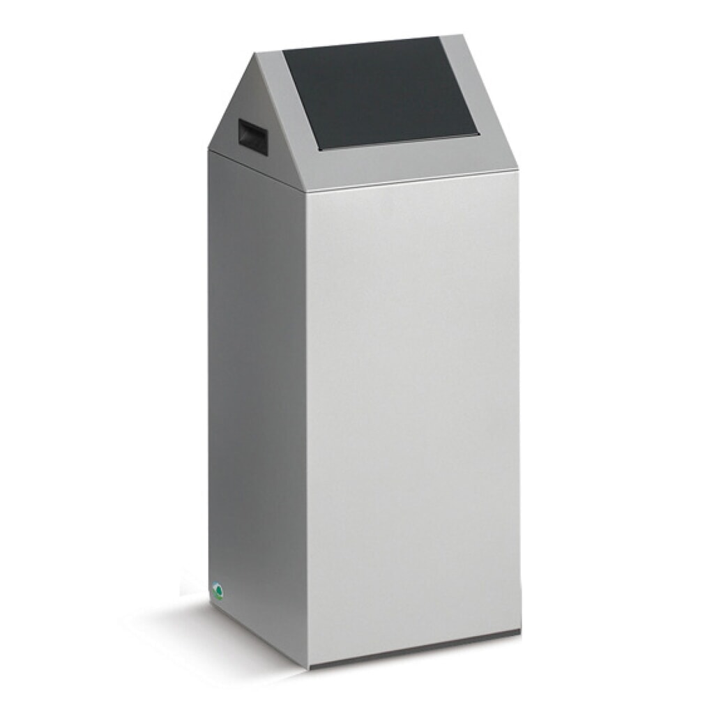 VAR® Wertstoffsammler, 60 Liter, selbstlöschend, Korpus lichtgrau, Deckel eckig/anthrazit Produktabbildung: VAR® Wertstoffsammler, 60 Liter, selbstlöschend, Korpus lichtgrau, Deckel eckig/anthrazit