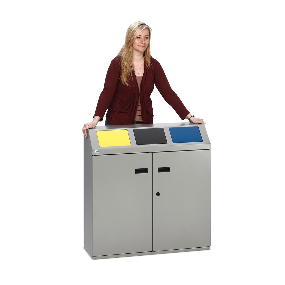 Produktabbildung Nr. 3: VAR® Wertstoffsammler, 3x 50 Liter, mit Flügeltür und Inneneinsatz